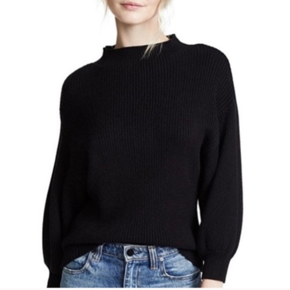 LINE + DOT - Adler - Black Mockneck Sweater - Size Small